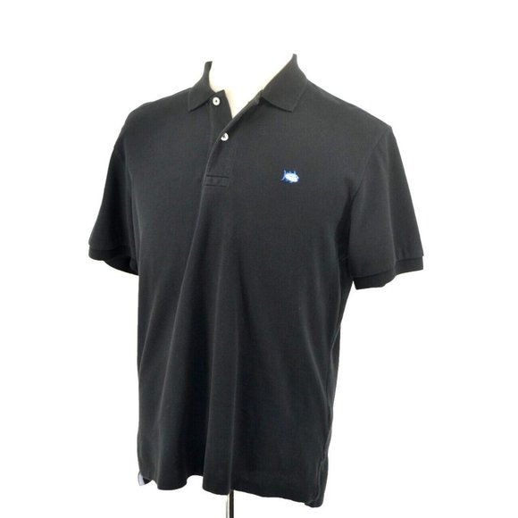 SOUTHERN‎ TIDE Men's The Skipjack Short Sleeve Polo Shirt SIZE MEDIUM Black - Picture 1 of 6